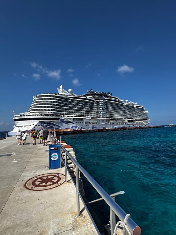Norwegian Viva docked outside Cozumel, Mexico