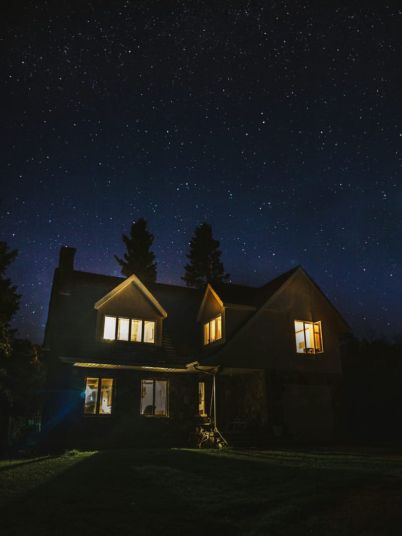 house-at-night House at nighttime